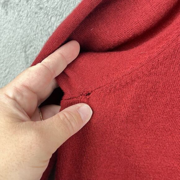 Adidas AdiPure 1/4 Zip Wool Blend Sweater Men's XL Red Golf Preppy Outdoors FLAW - Picture 9 of 12